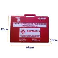 Trousse de secours vide rouge pour kit brulure