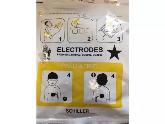 Electrode défibrillateur Schiller Fred Easy pré-connectées