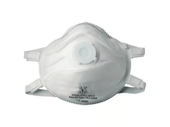 Masque FFP3 avec coque et valve - Boîte de 5