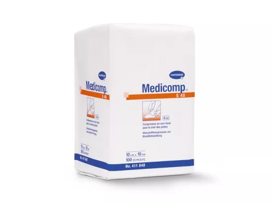 Compresses en non tissé Medicomp non stérile x100 - 7.5x7.5 cm