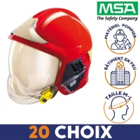 casque pompier f1xf msa pour bâtiment en feu