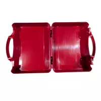 Trousse de secours rouge à remplir non compartimentée en polypropylène