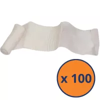 Pansement compressif stérile blanc 10 x 12 cm - Lot de 100 pour SMUR at association de sécurité civile