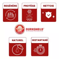 Compresse pour brulure hydrogel Burnshield - Lot de 5