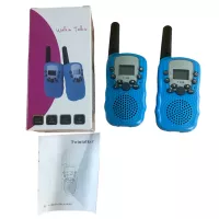 Talkie-walkie à piles - La paire Couleur bleu ou rose aléatoire
