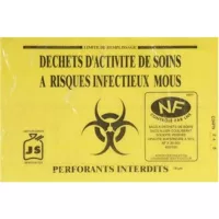 Sac dasri jaune poubelle pour déchets infectieux - Lot de 25