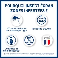 Insect ecran zones infestées 50 deet spray répulsif moustique moustique-tigre