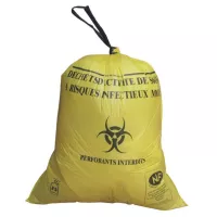 Sac dasri jaune poubelle pour déchets infectieux COntenance 15L 30L 50L