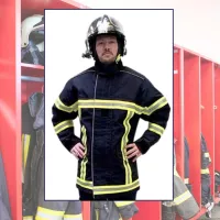 Veste de feu pompier bleue aramide en469
