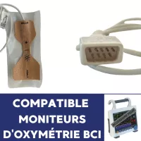 Capteur SPO2 usage unique pour oxymètre de pouls - Lot de 10