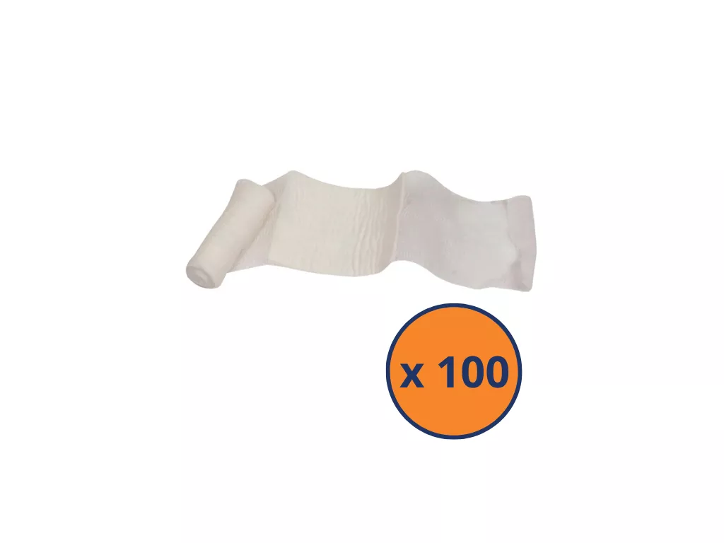 Pansement compressif stérile blanc 10 x 12 cm - Lot de 100
