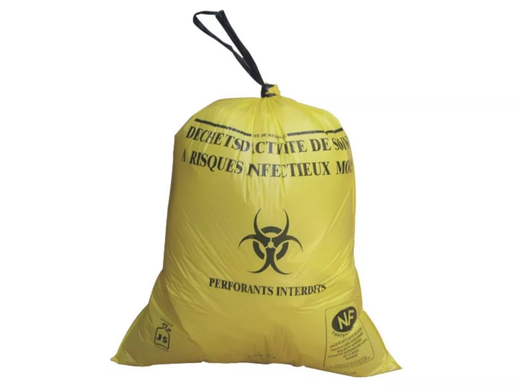 Sac jaune déchets hot sale infectieux