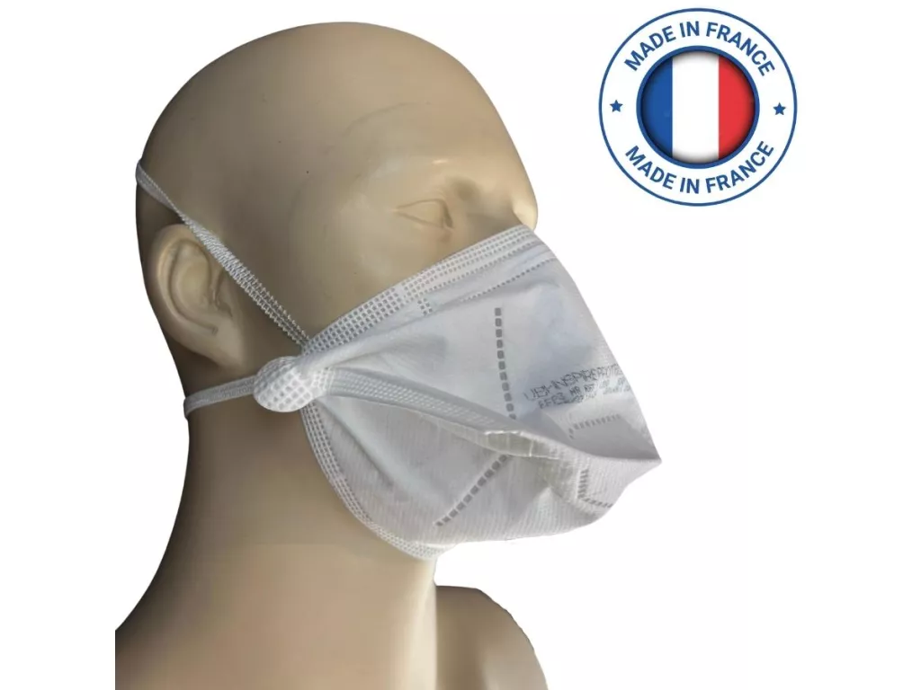 Masque de protection respiratoire FFP3 pliable fabrication française - SMSP