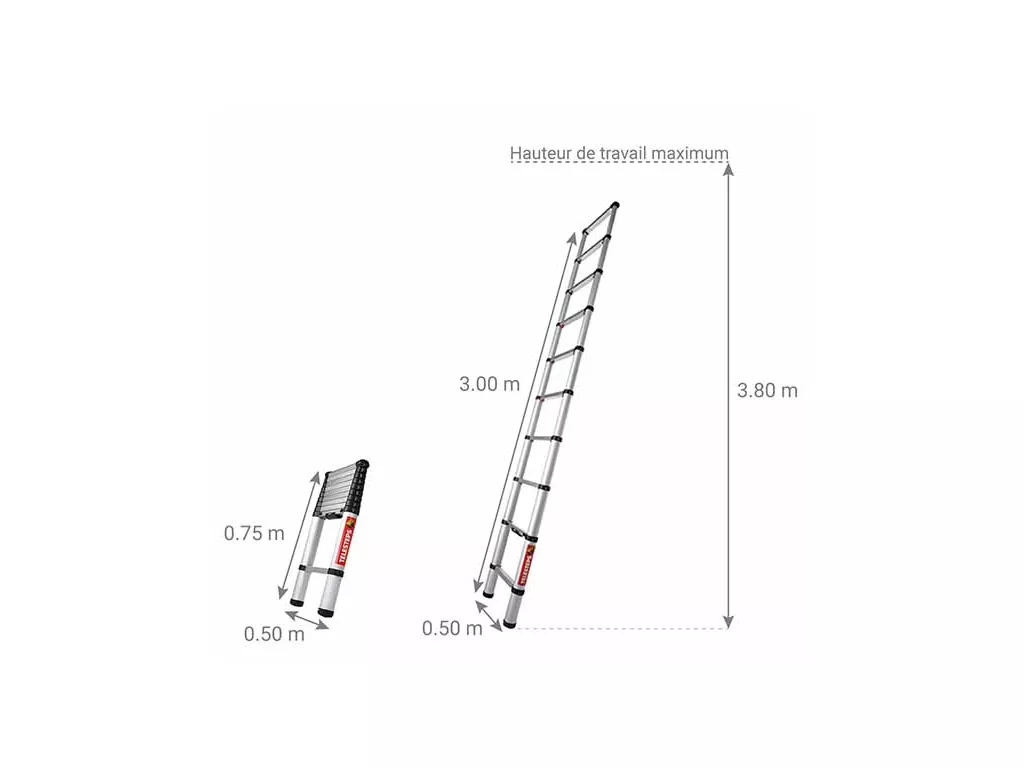 Telesteps Échelle télescopique Eco Line 3,8 m