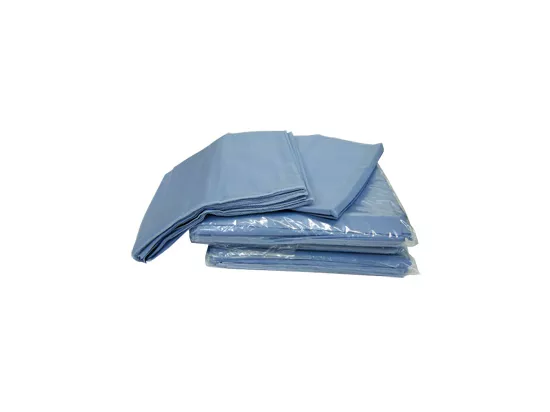 Taie d'oreiller 60x60cm bleu 30g à usage unique - Carton de 200