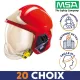 casque pompier f1xf msa pour bâtiment en feu