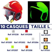casque pompier f1xf msa taille L avec 10 couleurs disponibles