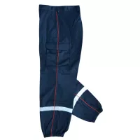 Pantalon pompier F1 réglementaire avec poches latérales et liseré
