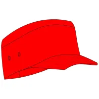 Casquette rouge en kermel tenue de service pompier
