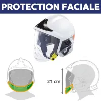 casque pompier f1xf msa avec grande zone de couverture visage
