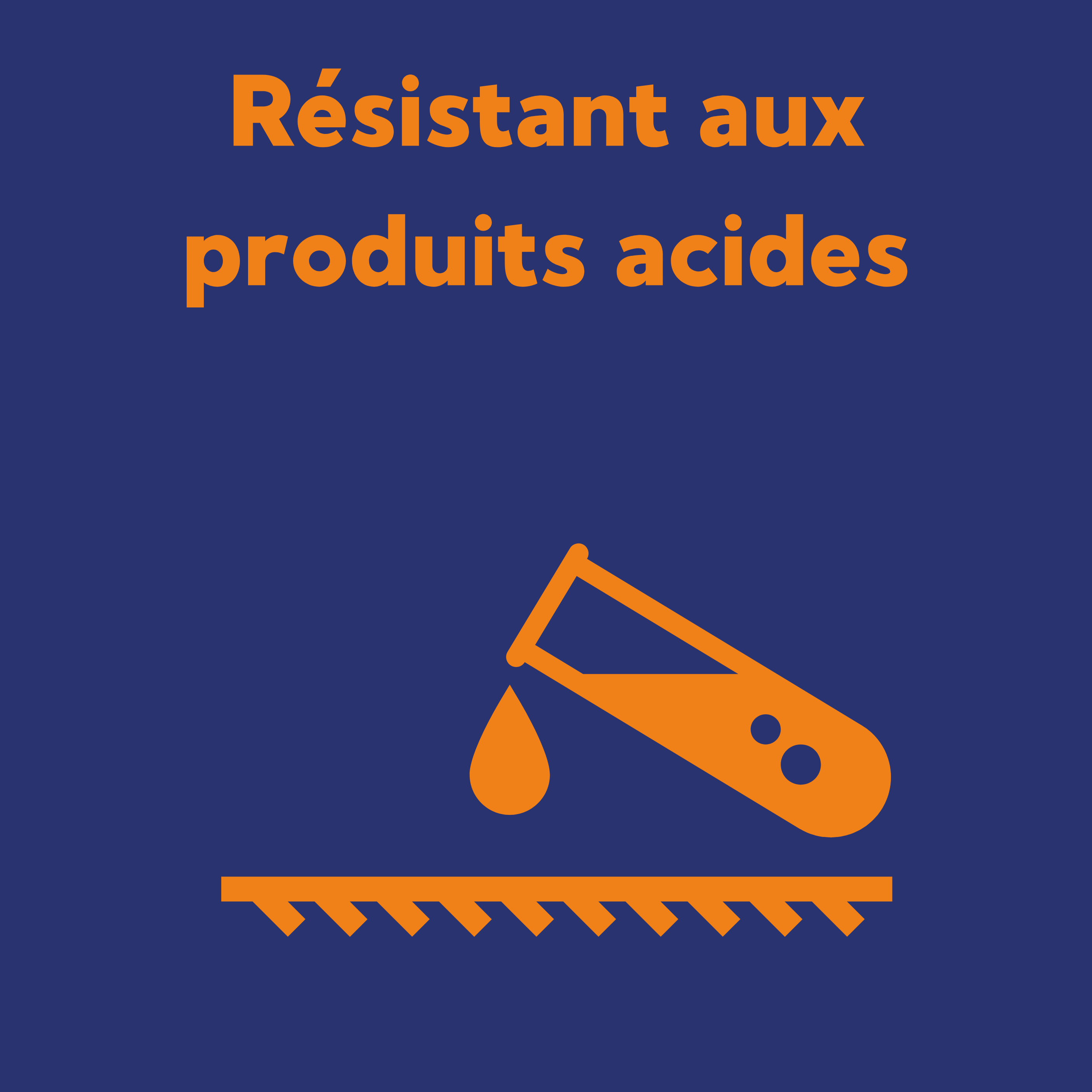 tapis diélectrique restant aux produits acides