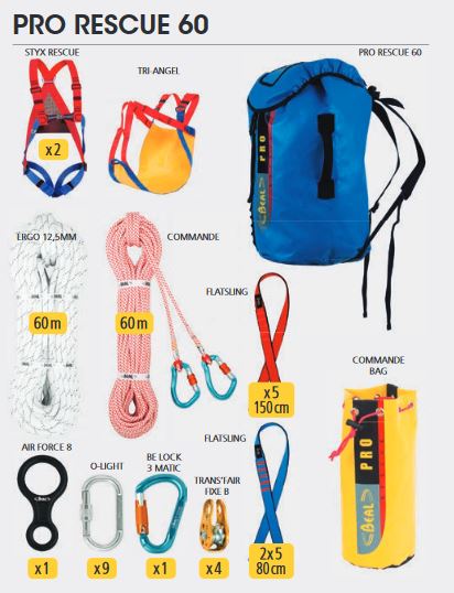Lot échelle Beal Pro Rescue 60