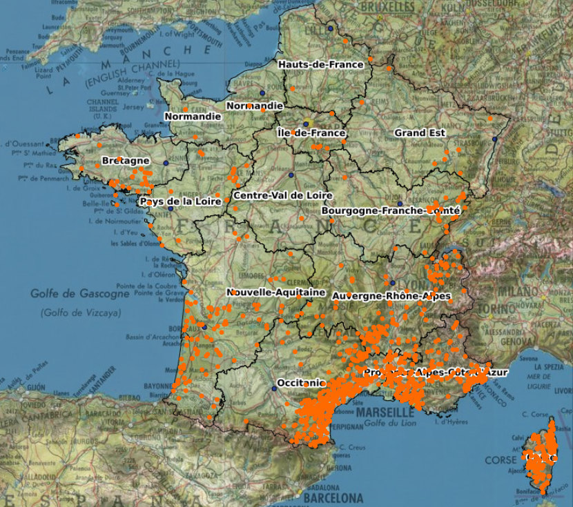 Feux de forets visualisation BDIFF